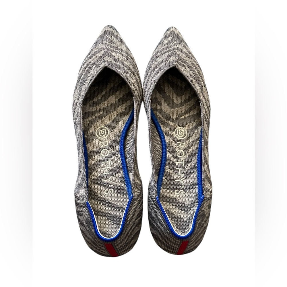 Rothy's the point gray Zebra RETIRED flats